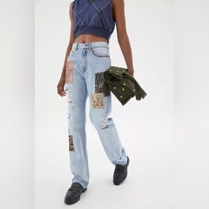 BDG High-Waisted Cowboy Jean – Printed Patchwork Womens size 28